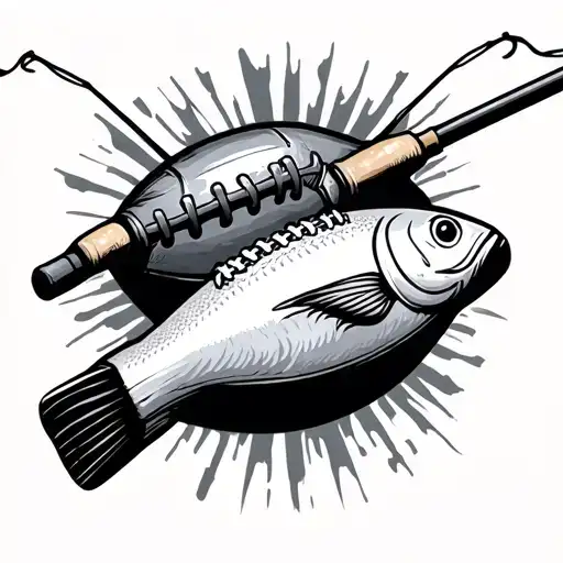 Fishing Poles And Football