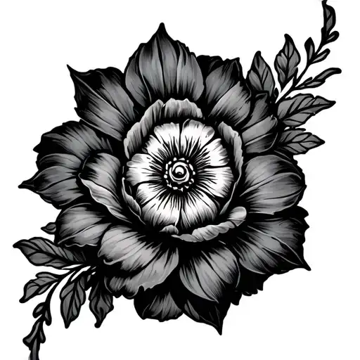 Runes Intertwined Within Flower Band