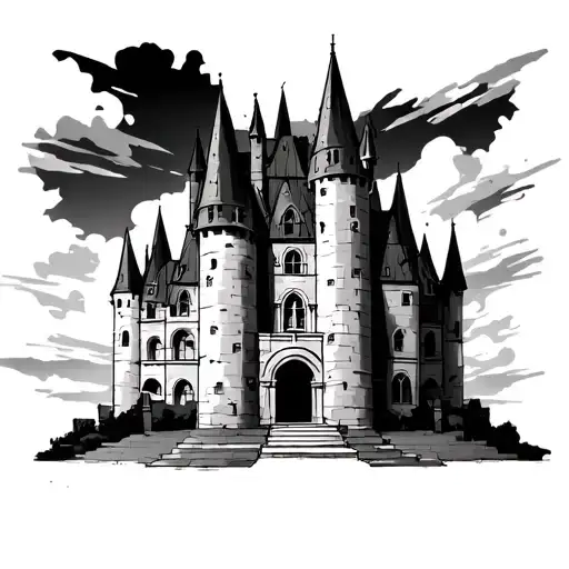 Castle Architecture Building With Multiple Spires