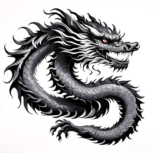 Chinese Dragon Intertwined