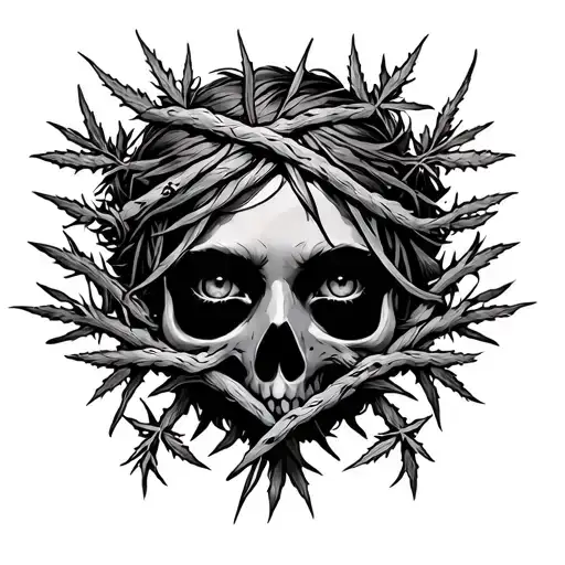 Thorn Headband With Weed Instead Of Thorns Intertwined