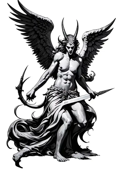 Arch Angel Stabbing The Devil