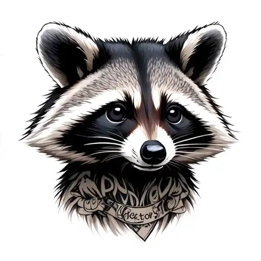 A Female Raccoon With Tattoos That Is A Hunter