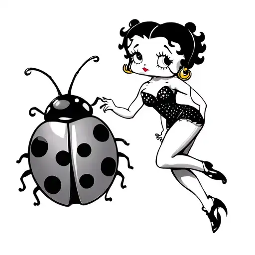 Cute Betty Boop And Cute Lady Bug Small