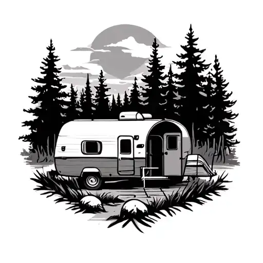 Memorial Tattoo For Grandparents Who Loved Camping