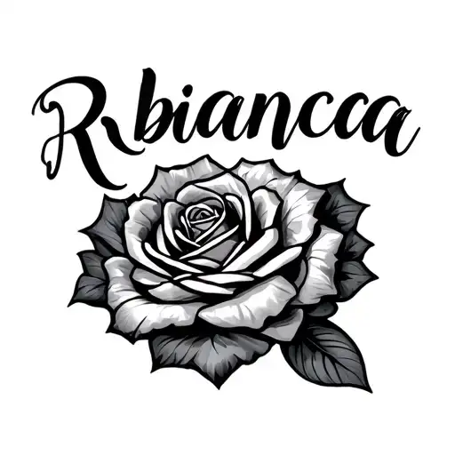 A Handwriting With The Name Rbianca