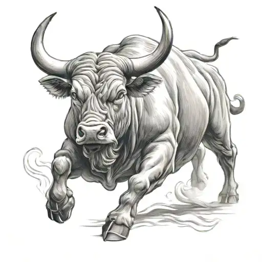 Strong Realistic Bull Charging