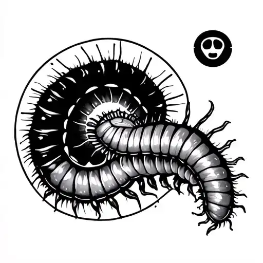 Millipede Cute Circle