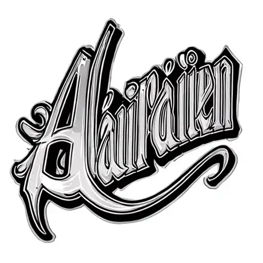 Alaimarien In Chicano -Style Letters For The Back