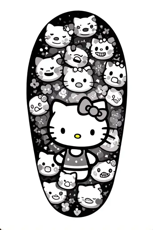 Many Emotions Of Hello Kitty Surrounded