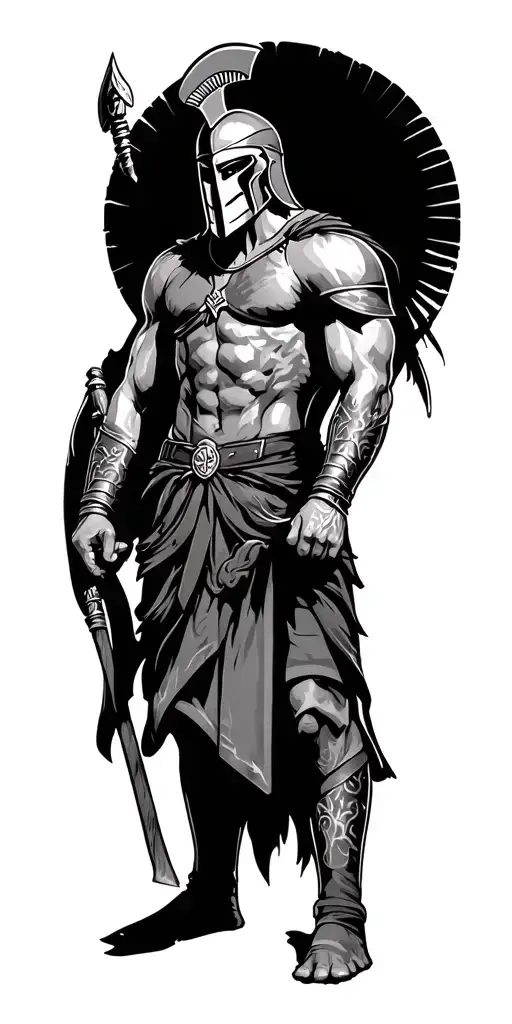 Spartan Warrior Holding