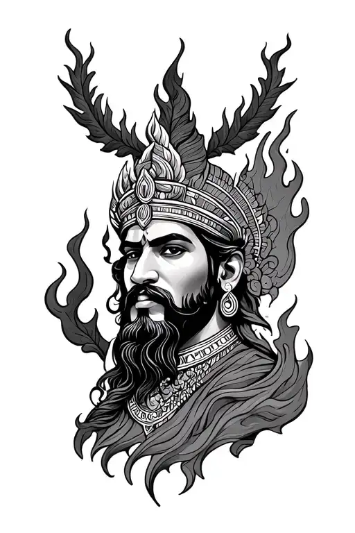 Eswaran And Fire Flames