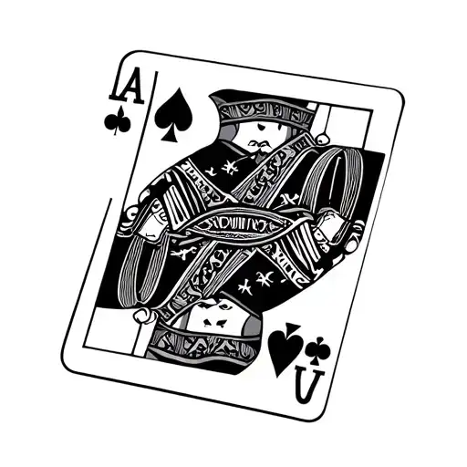 I Want Playing Cards With King Behind And Ace On Top