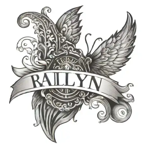 A Tattoo With The Name Of Railyn