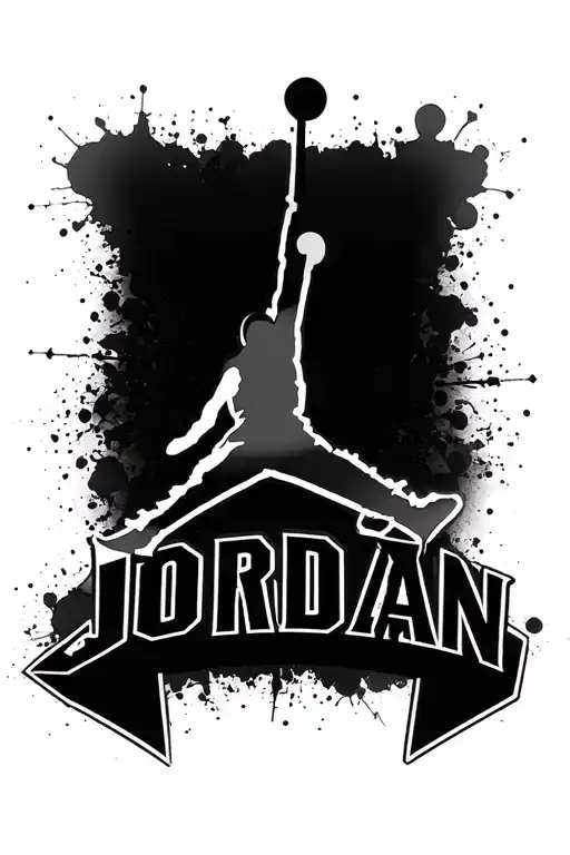 The Name Jordan With The Jumpman Symbol As The J