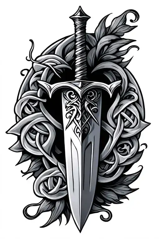 Dark Traditional Celtic Dagger