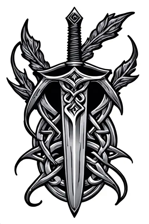 Dark Traditional Celtic Dagger