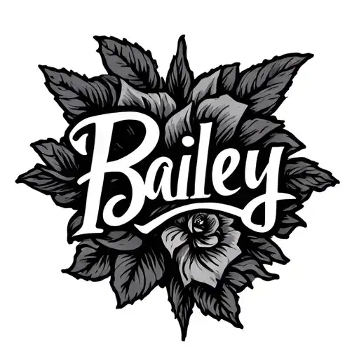 Bailey Name Tattoo Design