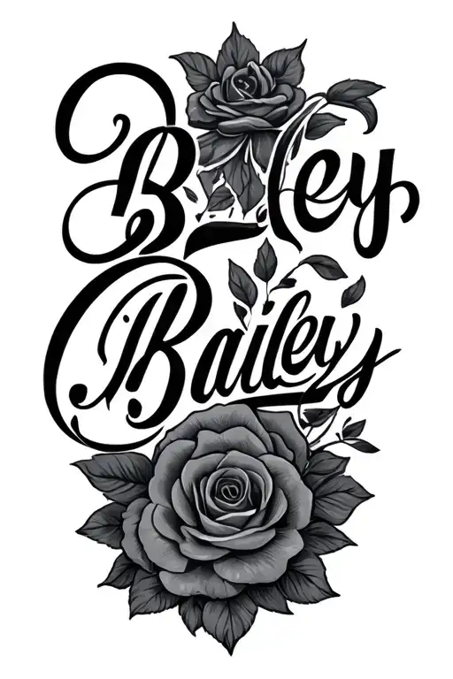 Bailey Name Tattoo Design