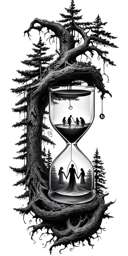 Forest And Family And Hour Glass And Infinity