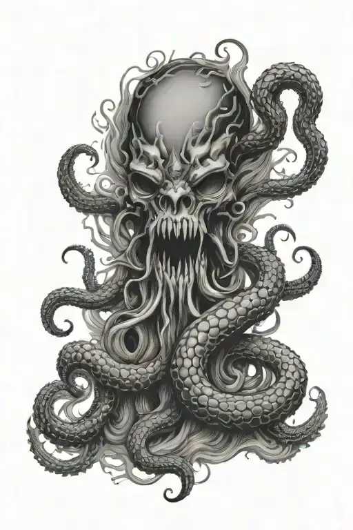 Black Evil Kraken Thigh Sleeve