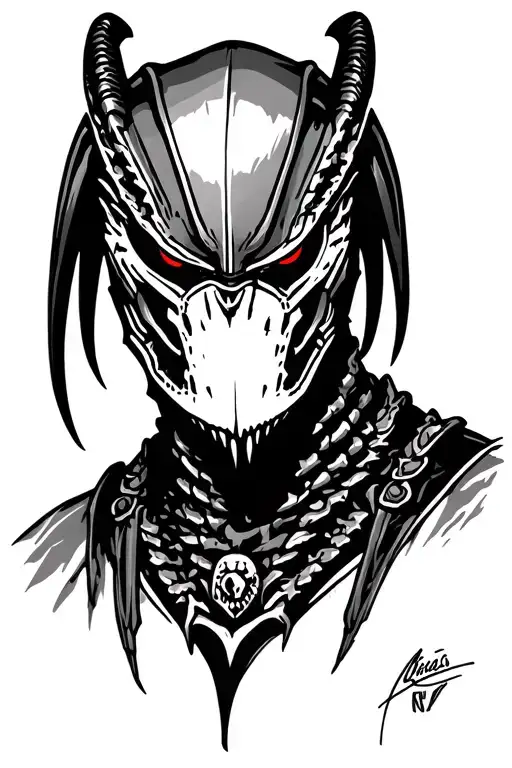 Predator With Mask On