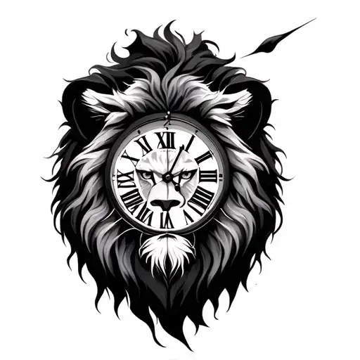Clock And Lion