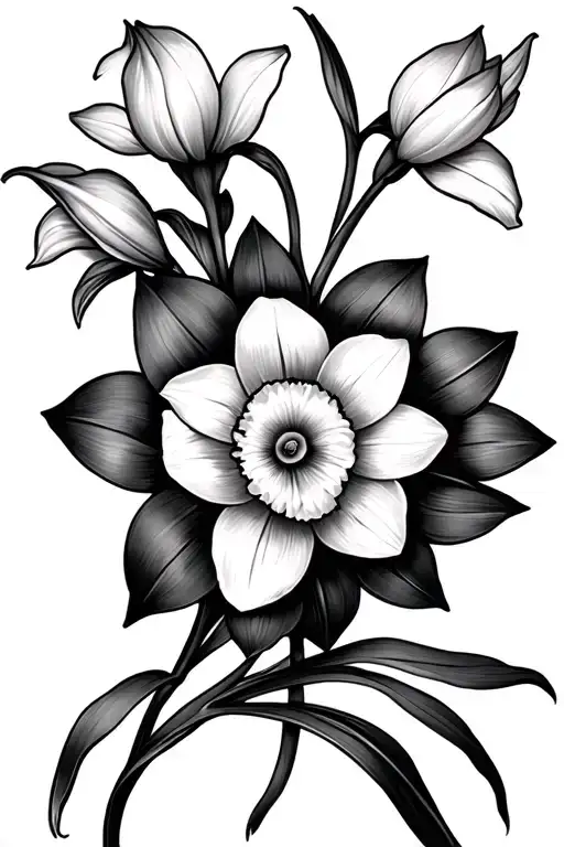 Daffodil And Mandala