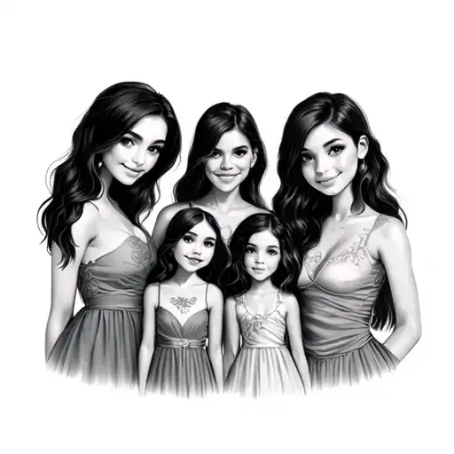 Family Of 4 2 Girls 1 Mommy