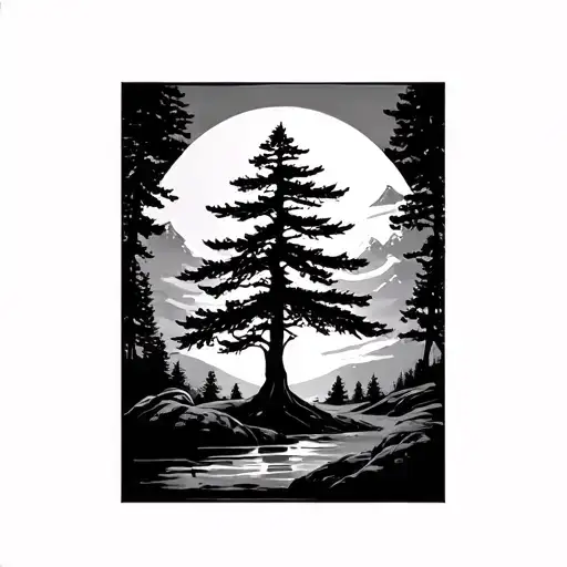 Pine Tree Half Sleeve