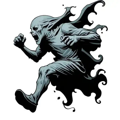 A Running Ghost With Snikers