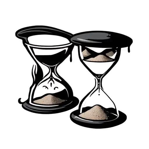 Smile Now Cry Later Masks And Hour Glass With Sand