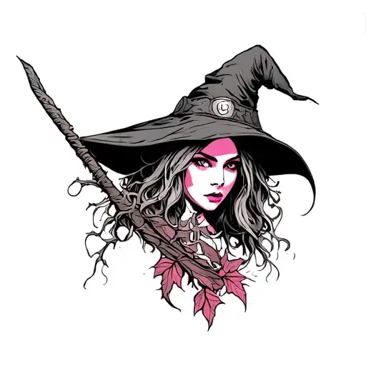 Leafless Pink With A Viking Witch