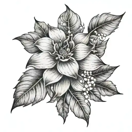 Flower Leaves And Roots