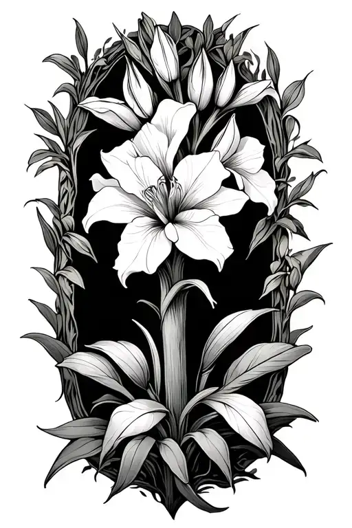 Gladiolus Flower Background Surrounding Tree Of Knowledge