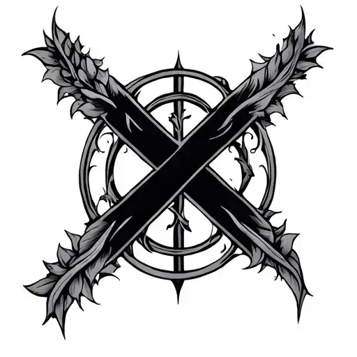 Neda Symbol Made Into A Cross