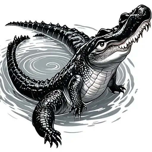 Alligator Swimming