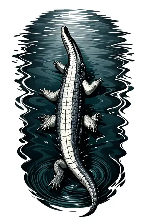 Alligator Swimming