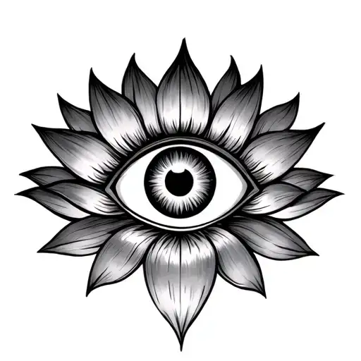 Void Lotus With Evil Eye In Center