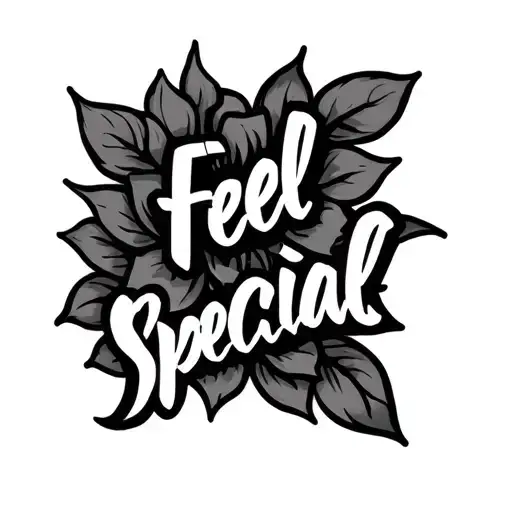 Spine Tattoo That Says Feel Special In Cursive