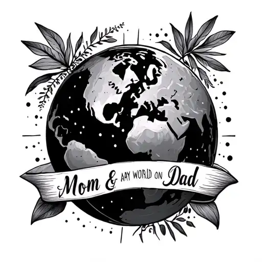 Mom & Dad Are My World On Earth Globe