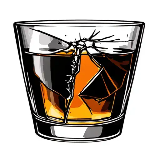 Broken Whiskey Glass