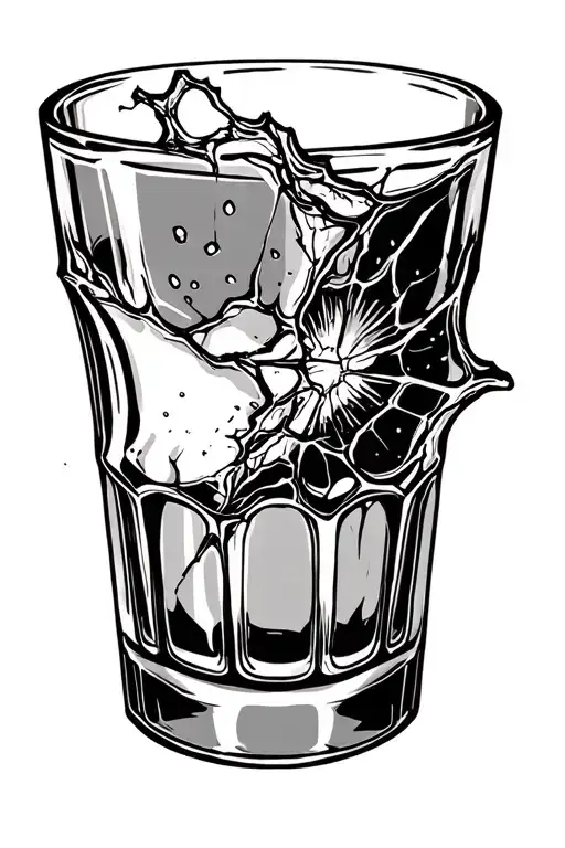 Broken Whiskey Glass