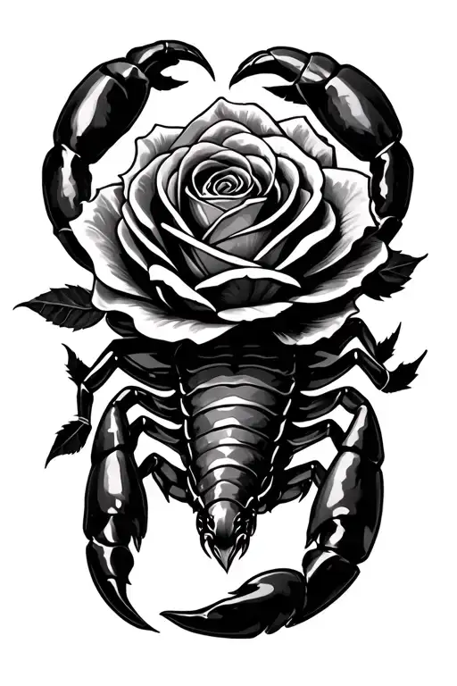 Scorpion With A Rose