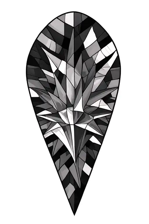 Eagle Ray Top View Geometric