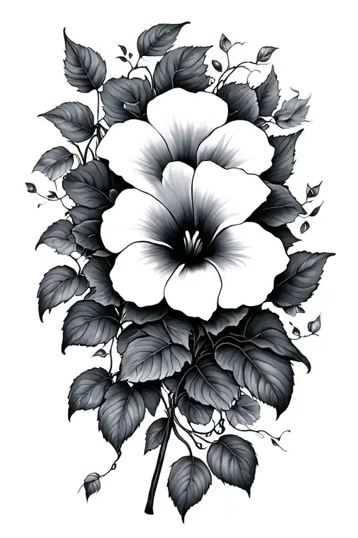 Morning Glory Wrapped Around Vines