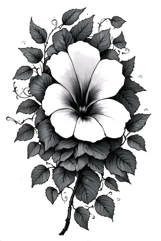 Morning Glory Wrapped Around Vines