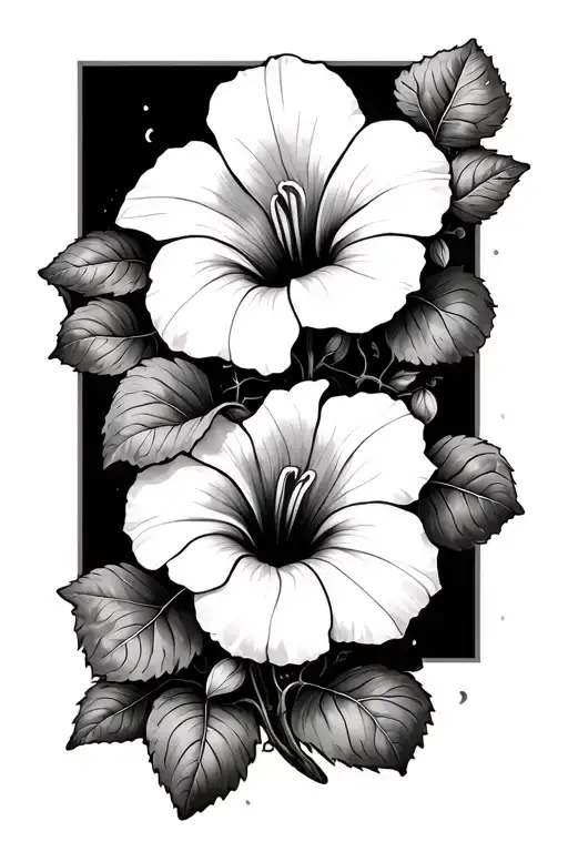 Morning Glory Wrapped Around Vines Wrapped