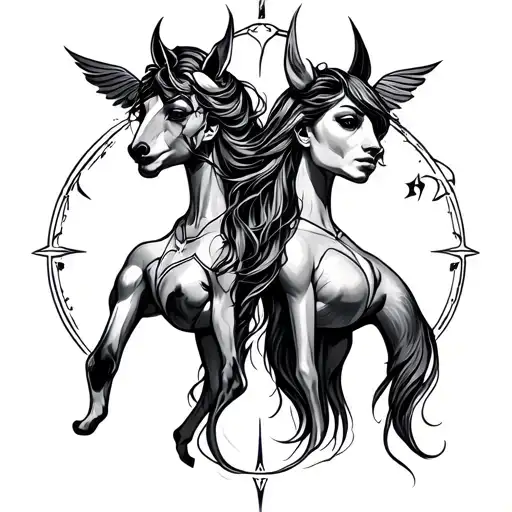 Aquarius And Sagittarius Best Friend Tattooss