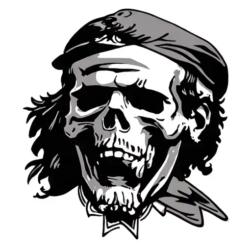 Design A Tattoo Based On Skull Designs And Che Guevara For Upper Arm Shoulder Area
